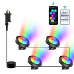 NATPOW Pond Lights, RGB Underwater Landscape Lights Mains Powered, IP68 Waterpro