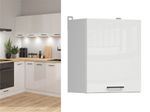 Kitchen Wall Unit 500mm Cabinet 1 Door 50cm Cupboard Chalk White Gloss Junona
