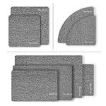 Grey Shower Mat Bath Mat Loofah Anti Slip Mould Super absorbent Quick Dry Mat
