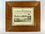 Vintage Framed Cricket Print Lord’s Cricket Ground Oak Frame Sporting Decor
