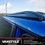 FOR SWB FORD TRANSIT CUSTOM 2018 - 2023 VANSTYLE CAMPER DAYVAN AWNING RAIL BLACK