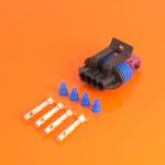 Genuine Delphi 4 Way GT150 Series Female Connector with Terminals and Seals
