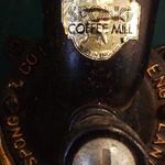 Spong & Co Wall-Mounted Manual Coffee Mill, Black Metal, Made in England