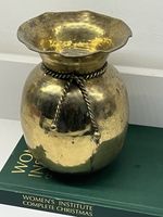 Vintage Brass Vase With Rope Detail Vintage Decor