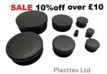 Round Plastic Black Blanking End Cap Caps Tube Inserts Plug