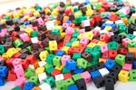 500 x 1cm Cubes - Interlocking Snap Linking Building Maths Count Early Learning 