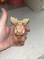 Vintage pottery ARTESANIA RINCONADA chonky moose Figure Uruguay 1977 9cm Signed