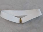 Genuine British Army White Courlene Parade belt with Brass fixings