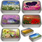 Personalised Tobacco Tin Flowers 2oz Baccy Pill Storage Cigarette Birthday Gift