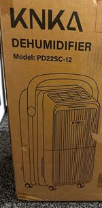 KNKA PD22SC-12 Portable Tabletop Dehumidifier 10pt 0.5gal Wi-Fi Alexa White