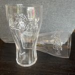 2 x Genuine Coca-Cola 16 Oz Clear Glasses