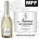 Birthday Prosecco Label Sticker Frexeinet Personalised Any age - MPF