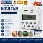 DC 12V 16A LCD Digital Timer Switch Electronic Power Programmable Time Relay UK*