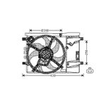 Radiator Fan For Opel Corsa D 1.4 AVA 13263552 1341133 1341390 1341682 13450415