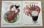 Two GUINNESS original 1959 Full Page Colour Print Advertising, Lobster/Shellfish