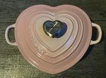Le Creuset 20cm Heart Casserole Dish – Shell Pink | Cast Iron | 1.9L 💗