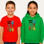 Why Was 6 Afraid Of 7 Numbers Day T-Shirt Funny Kids Boys Six Seven Gift Hoody