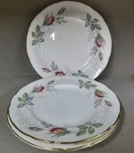 Paragon Bridal Rose Tea Plates 15.5cm. Set Of 4 Vintage Bone China Plates VGC
