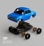 Ford Escort RS1600 Mk1 – 3D Printed Model Car Kit | High‑Quality Hobby Build