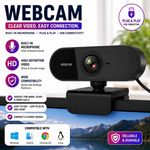 Full HD 1080P Webcam USB AutoFocus Web Camera With Microphone For PC Laptop UK