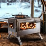 Camp Tent Stove Log Wood Burning Stove Heater Chimney High Temperature Resistant
