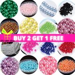 Pearl Beads 50 to 400 pc Round Gems 4-10mm Choose Colour Jewellery Making Craft