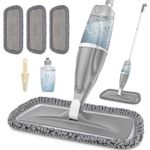 Spray Mops with 3 Washable Pads for mop 3 pads grey, Grey