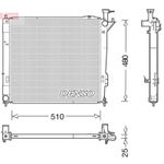 Denso Engine Radiator fits Hyundai Santa Fé II 2009-2012 2.0 2.2