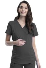 Cherokee Revolution WWE688 Scrubs Maternity Mock Wrap Top XS - 2XL