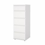 Nova Matt white 5 Drawer Chest of drawers (H)1065mm (W)400mm (D)400mm