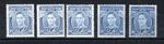 Australia 1937-38 3d x 4 varieties and 1940 3d SG 168, 168, 168c 168a, 186  MLH