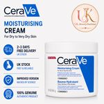 The CeraVe Moisturising Cream for Dry to Very Dry Skin, 454g-IMPROVED VERSION-UK