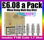 Innokin | T18 E ( T18E ) & T22 E Coils | 1.7 Ohm | Pack of 5 🔥