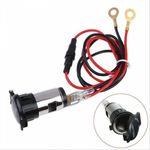 12V USB Car Cigarette Lighter Socket Power Charger Adapter Outlet Cable Fuse UK