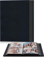 4x6 Photo Album 200 Pockets Slip In Linen Hardcover Black Memory Book
