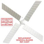 GARDEN WINDMILL SAILS - Ref: GIANT (42cm) GENUINE MOULDED REPLACEMENT BLADES. UK