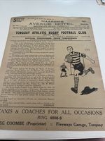 Torquay Athletic Rugby Club Programme 1952