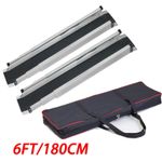 Pair 6ft  long Telescopic Ramps - Longer Lip for Loading over Car Bumpers 440lbs