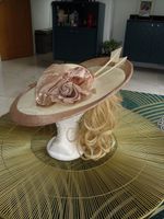 beautiful ladies large wide wedding hatinator