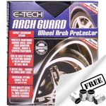 E-Tech BLACK Car Wheel Arch Edge Guard Paintwork Protector 5M Adhesive Roll+CP