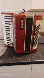 ANTIQUE POLISH 🇵🇱 EXTREMELY RARE FLIZ ACCORDION IN RED & PEARL ORIGINAL OWNER 