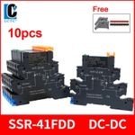 10PCS DIN Rail Mounted Solid State Relay Slim SSR Relay Module DC Control AC DC