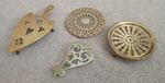  Antique BRASS TRIVETS KETTLE  & Flat IRON Stands. Job Lot 