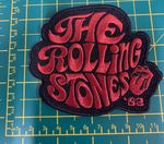ROLLING STONES SWIRL LOGO SEW OR IRON ON PATCH OFFICIALLY LICENSED