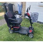 Apex Rapid 4-Wheeled Mobility Scooter Black/Red, Mirrors, Basket, Swivel Seat