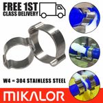 Double Ear O Clips Mikalor Stainless Steel Fuel Air Water Clamps Hose Pipe Crimp