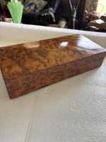 Burr Walnut Thuya Wood Trinket Box Keepsake Jewellery Box Vintage 11" X 5"