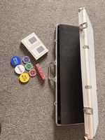 300 Casino Poker Chip Set Aluminium Case, 2 Packs Cards, Blinds & Dice
