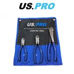 US PRO 3pc Diagonal Side Cutting Plier Set 6", 8", 10" 1820