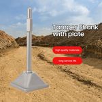 Tamper Shank Compactor with 6x6" Plate Jack Hammer 1-1/8" Hex Shank for Concrete